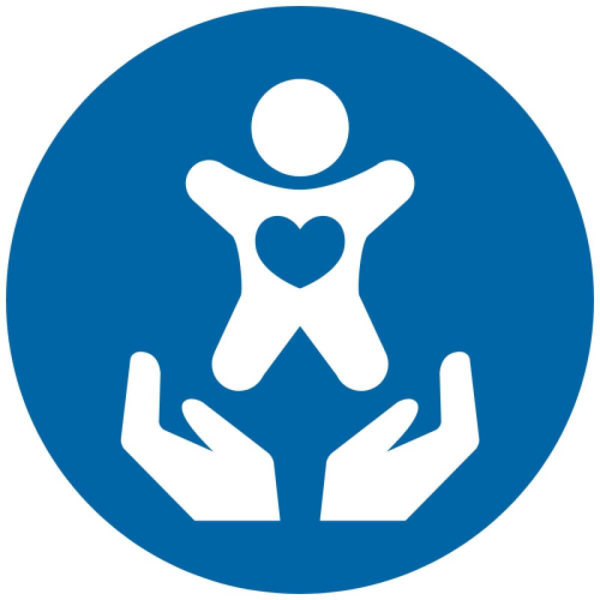Two hands lifting an infant